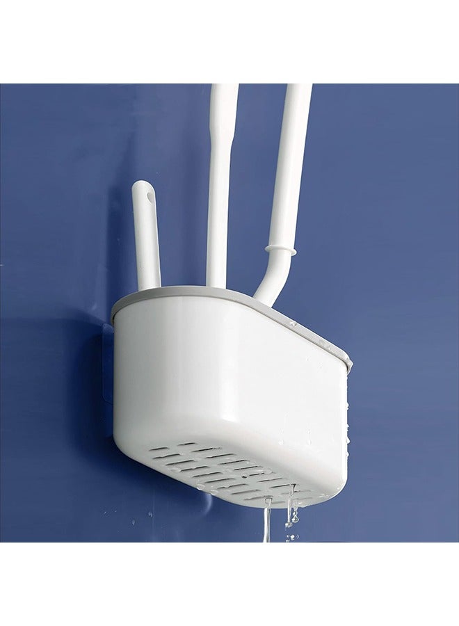 Bukela Toilet brush and suit with ventilation frame, 1 S-shaped toilet brush, 1 silicone brush head, and 1 brush for cleaning dead corners - Image 5