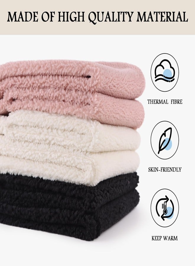 PESAAT Women Winter Scarf Fleece Lady Neck Warmer Classic Scarves for Women Cold Weather, White, One size - Image 4