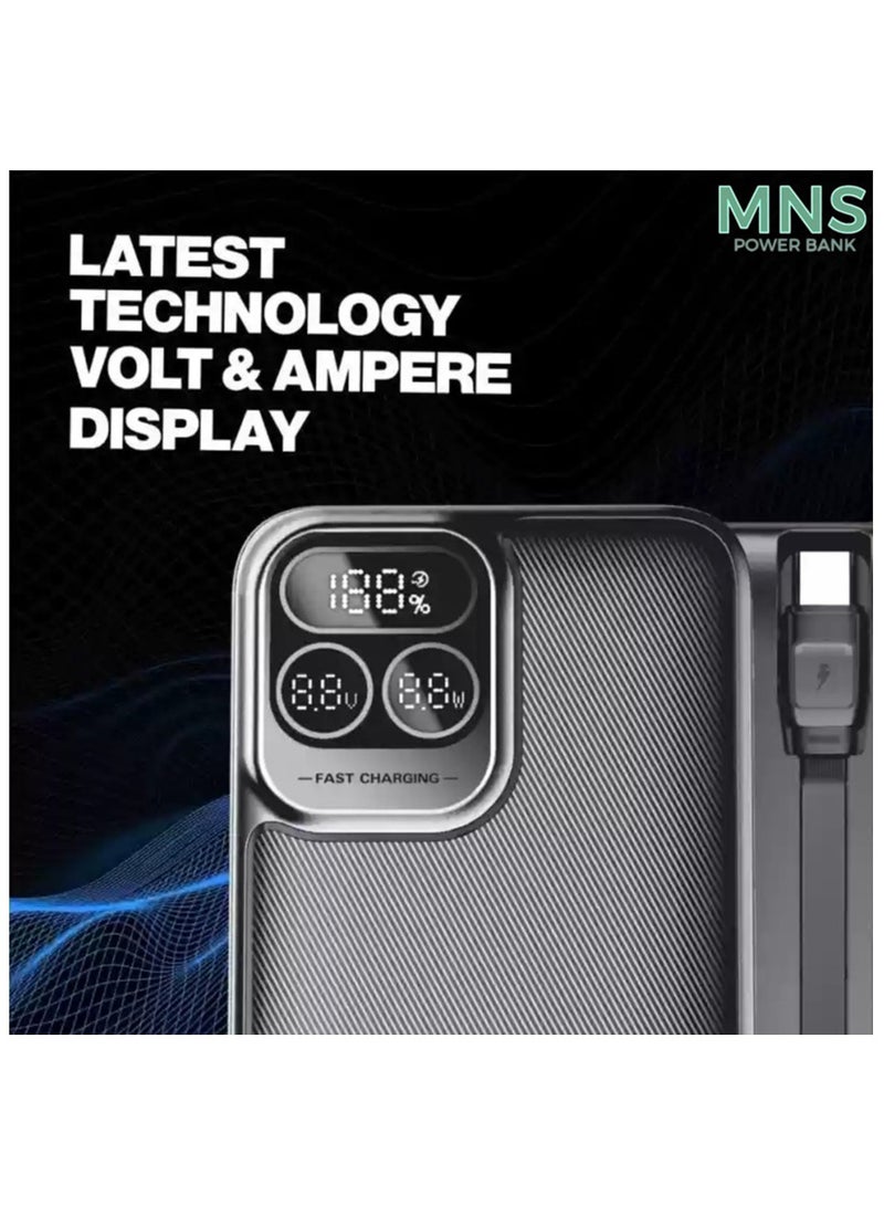 MNS Power Bank Fast Charger 10000mAh (Black) - Image 2