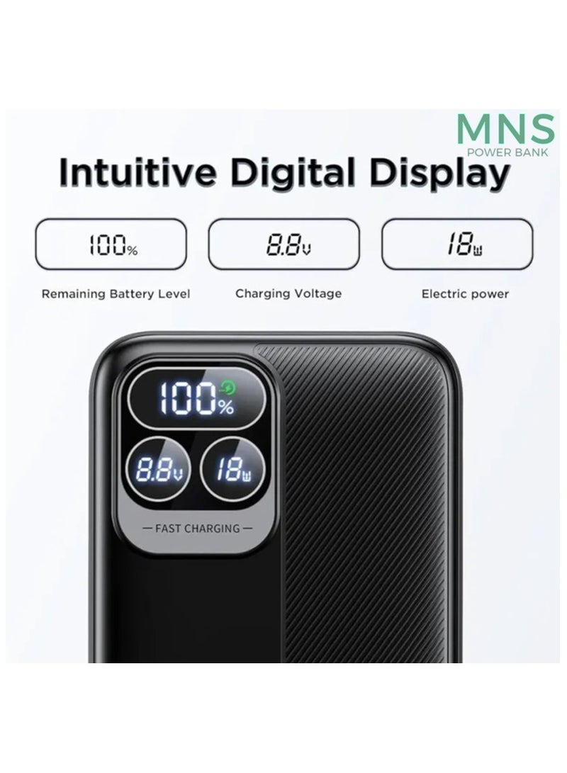 MNS Power Bank Fast Charger 10000mAh (Black) - Image 5
