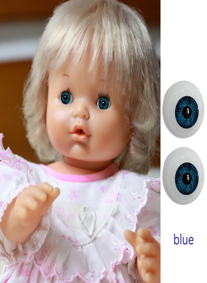 Jashem 8 Pairs of 22mm Half Round Realistic Acrylic Eyes for Halloween Props, Masks, Dolls or Bears Craft Plastic Eyeballs - Image 3