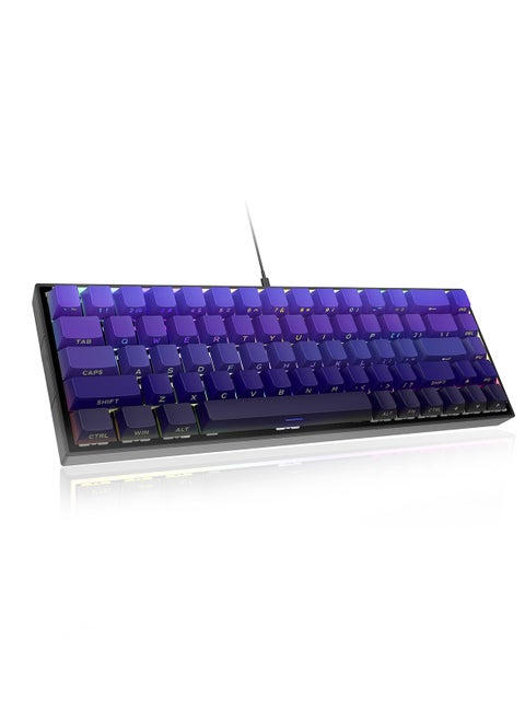ZIPFORCE Gaming Keyboard,68-Key Mechanical Keyboard, Blue Liner Switches, Type-C Wired Connection, Multi-Color Mixed Backlight, PBT Keycaps, 100 Million Keystroke Lifespan, Hot Swappable Compact Gaming Keyboard