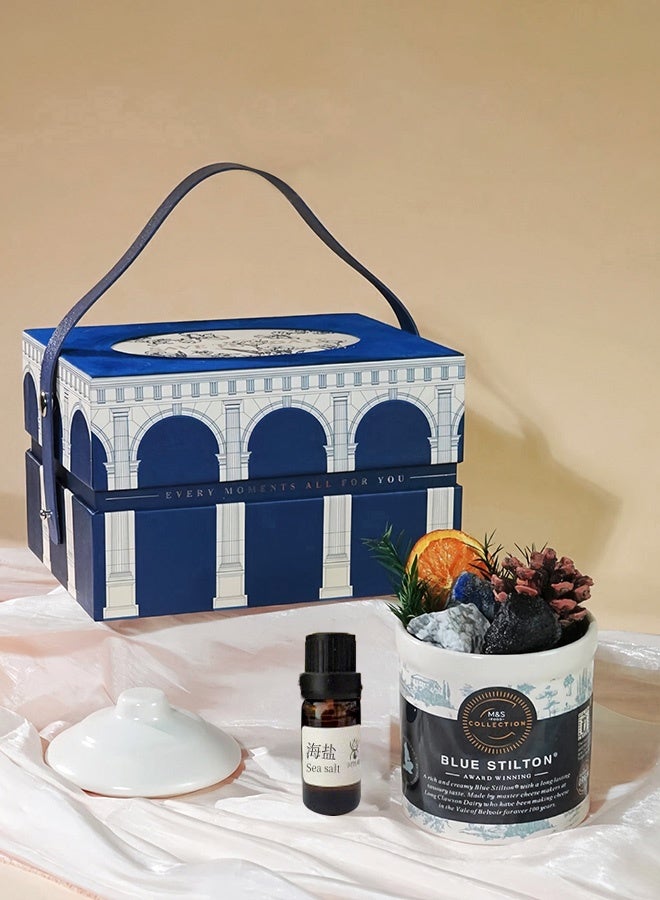 Save The Date Elegant Palace Aromatherapy Crystal Set, Sea Salt Scent, Flameless Reedless Diffuser Gift Box, Fresh Coastal Fragrance for Home - Image 1