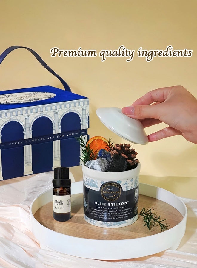 Save The Date Elegant Palace Aromatherapy Crystal Set, Sea Salt Scent, Flameless Reedless Diffuser Gift Box, Fresh Coastal Fragrance for Home - Image 4