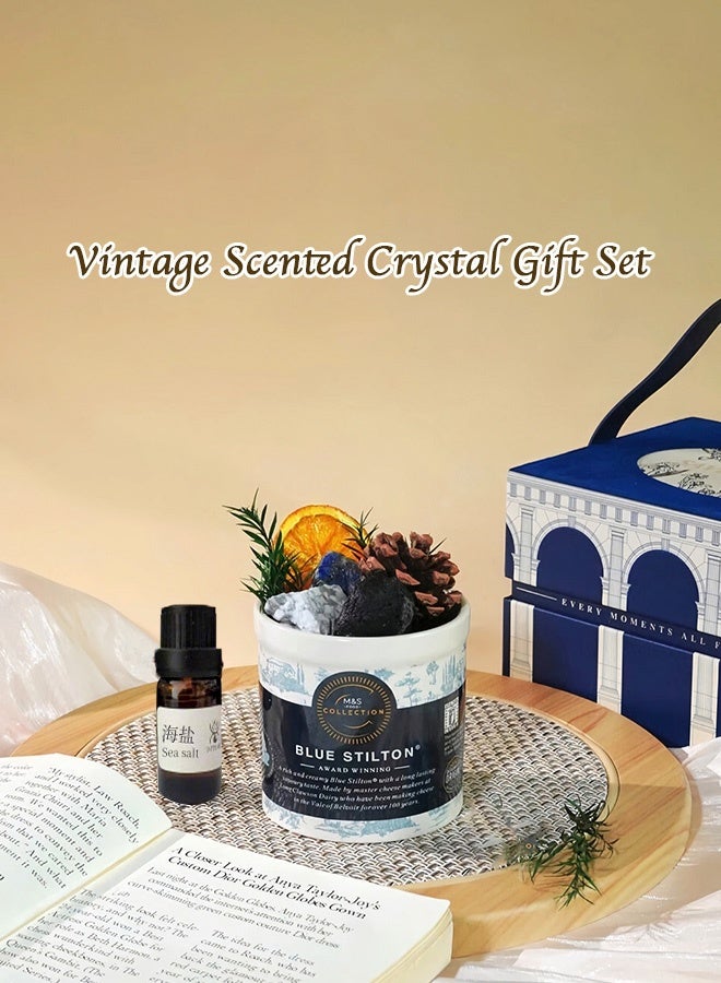 Save The Date Elegant Palace Aromatherapy Crystal Set, Sea Salt Scent, Flameless Reedless Diffuser Gift Box, Fresh Coastal Fragrance for Home - Image 2