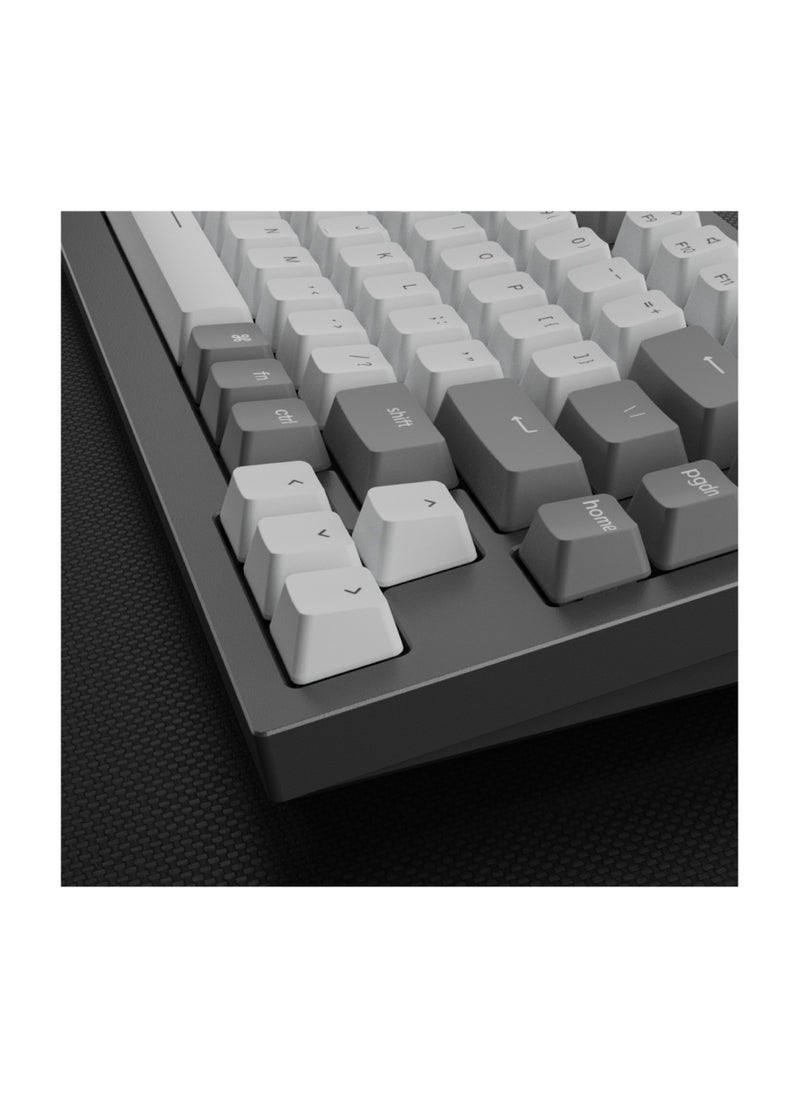 كيشرون - لوحة مفاتيح ميكانيكية Gateron Phantom مع مقبض / RGB / مفتاح بني ولوحة مفاتيح مخصصة قابلة للتبديل السريع / تصميم مريح للألعاب - رمادي فضائي - Image 1
