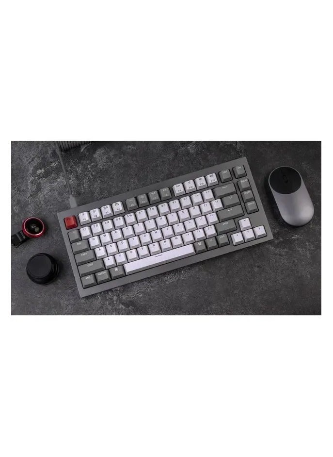 كيشرون - لوحة مفاتيح ميكانيكية Gateron Phantom مع مقبض / RGB / مفتاح بني ولوحة مفاتيح مخصصة قابلة للتبديل السريع / تصميم مريح للألعاب - رمادي فضائي - Image 1