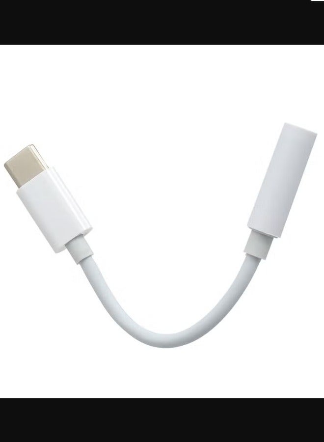 USB C to 3.5mm Headphone Jack Adapter CM20 White - Image 1