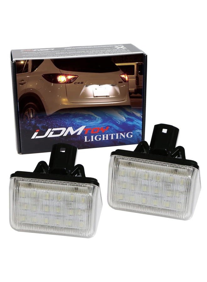 iJDMTOY (2) Xenon White OEM Fit LED License Plate Lights For Mazda CX-5 CX-7 Mazda6 Mazdaspeed6 - Image 1