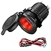 ZHSMS Cigarette Lighter Socket Car Marine Motorcycle ATV RV Lighter Socket Power Outlet Socket Receptacle 12V Waterproof Plug LED Red by ZHSMS - Image 2