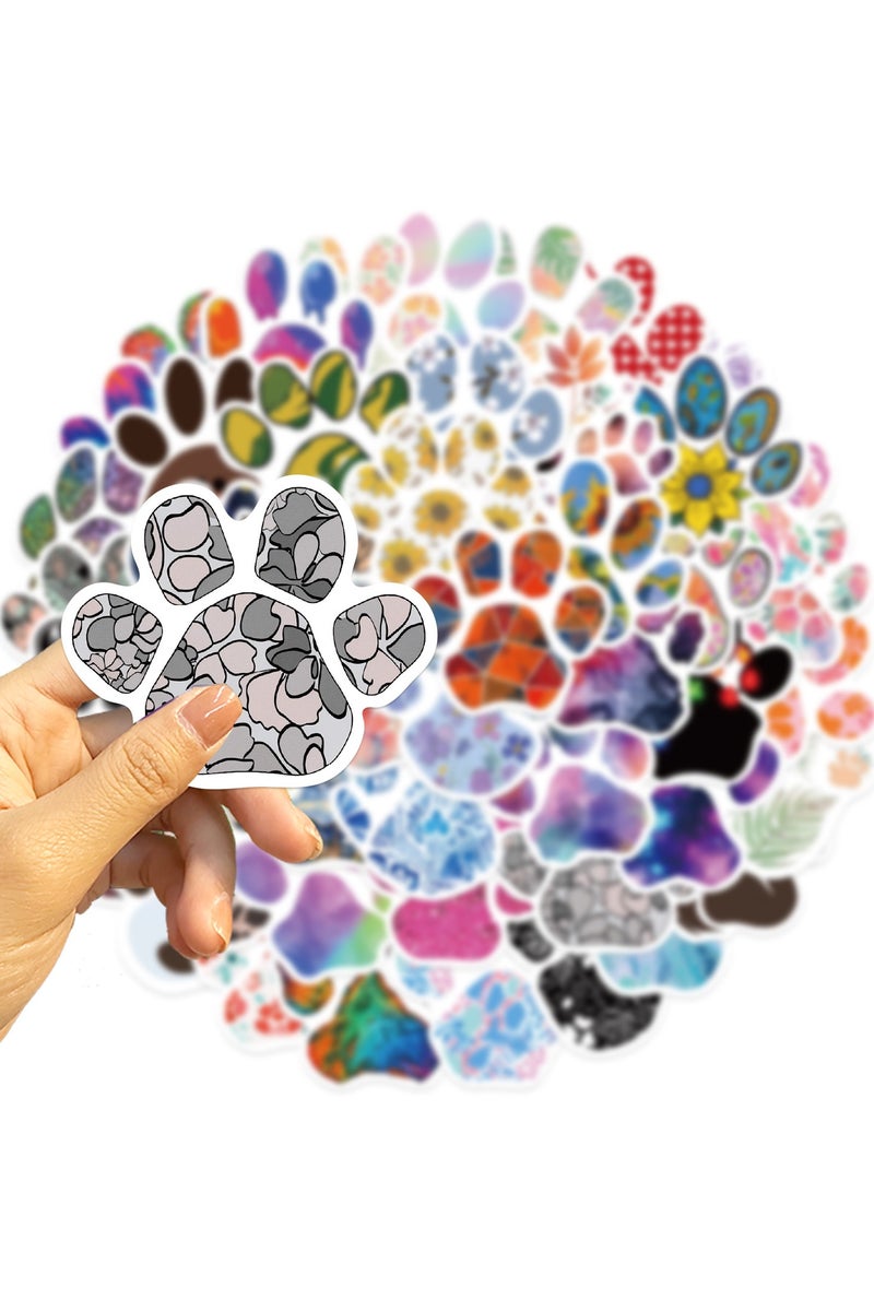 قوس قزح أورينبو ملصقات بصمات المخالب، 50 قطعة، ملصقات مخالب حيوانات ملونة لطيفة لزجاجة الماء والكمبيوتر المحمول ودفتر القصاصات ولوح التزلج والدراجات والسيارات والجيتار والكمبيوتر، ملصقات مخالب الكلاب والقطط المقاومة للماء للمراهقين والأطفال والبالغين - Image 5