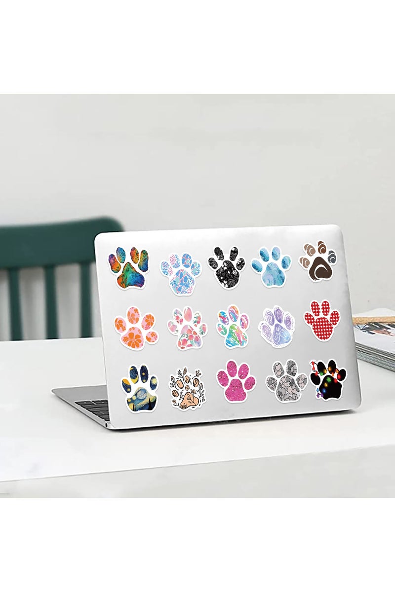 قوس قزح أورينبو ملصقات بصمات المخالب، 50 قطعة، ملصقات مخالب حيوانات ملونة لطيفة لزجاجة الماء والكمبيوتر المحمول ودفتر القصاصات ولوح التزلج والدراجات والسيارات والجيتار والكمبيوتر، ملصقات مخالب الكلاب والقطط المقاومة للماء للمراهقين والأطفال والبالغين - Image 4