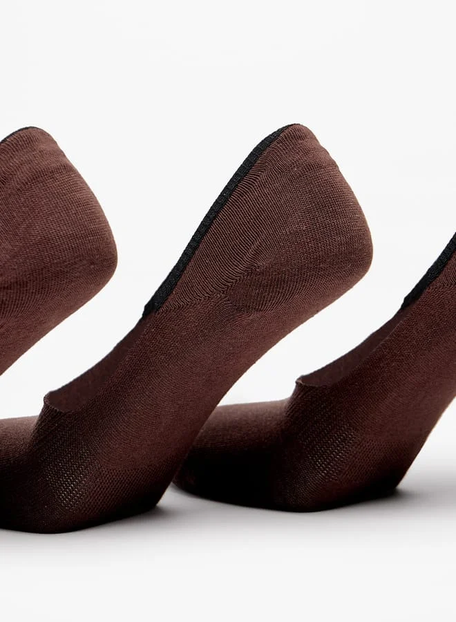 دوتشيني Men's Solid No Show Socks - Set of 3