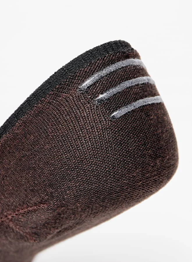 DUCHINI Men's Solid No Show Socks - Set of 3