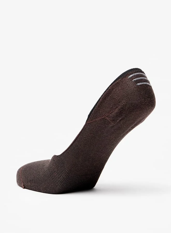 DUCHINI Men's Solid No Show Socks - Set of 3