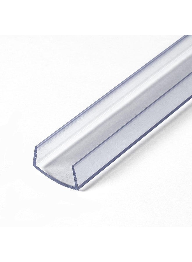 Outwater Plastics 341-Cl Clear 3/4'' Rigid Vinyl Clear Plastic U-Channel/C-Channel 48 Inch Lengths (Pack of 3) - Image 1