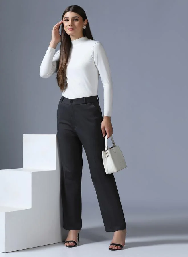 Take Two Dark Grey Wide Leg Trousers