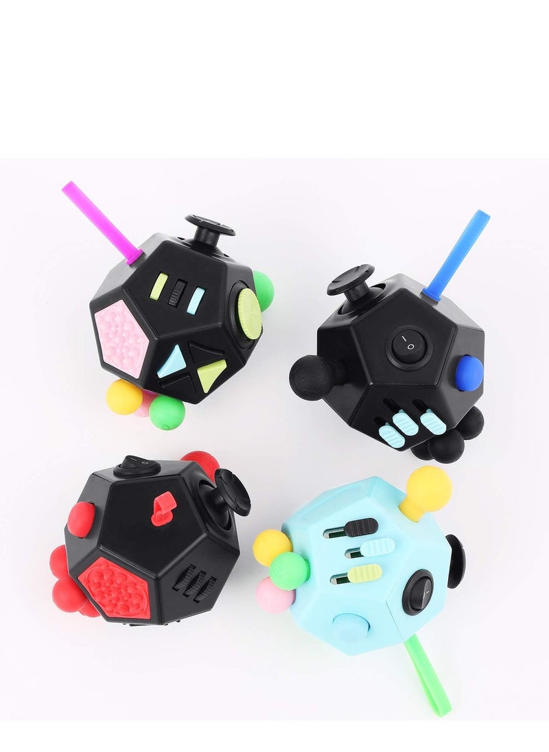 Furtey - 12-Side Fidget Cube Relieves Stress and Anxiety Anti Depression Cube for Children and Adults with ADHD ADD OCD Autism (B3 Blue Sky) - Image 1