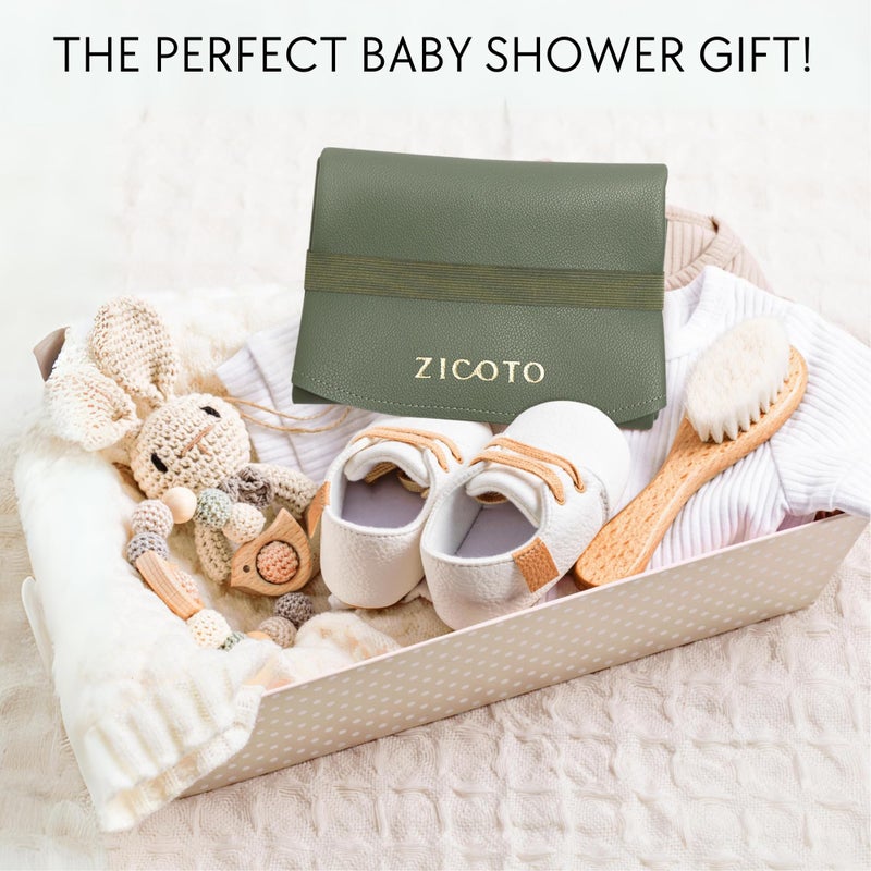 ZICOTO Beautiful Baby Diaper Changing Mat Made of Vegan Leather - Soft and Easy to Wipe Changing Pad for Travel or at Home Use - Lightweight and Foldable Mat That Perfectly Fits Into Any Diaper Bag - Image 4