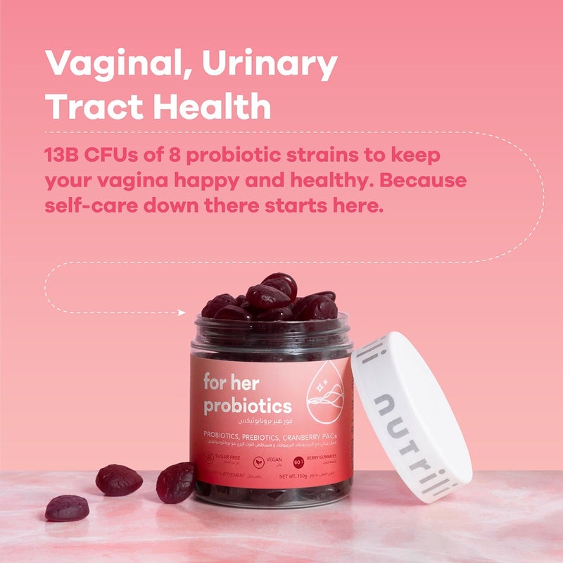 Nutrili For Her Probiotics & Prebiotics with Cranberry 60 Count - Image 2