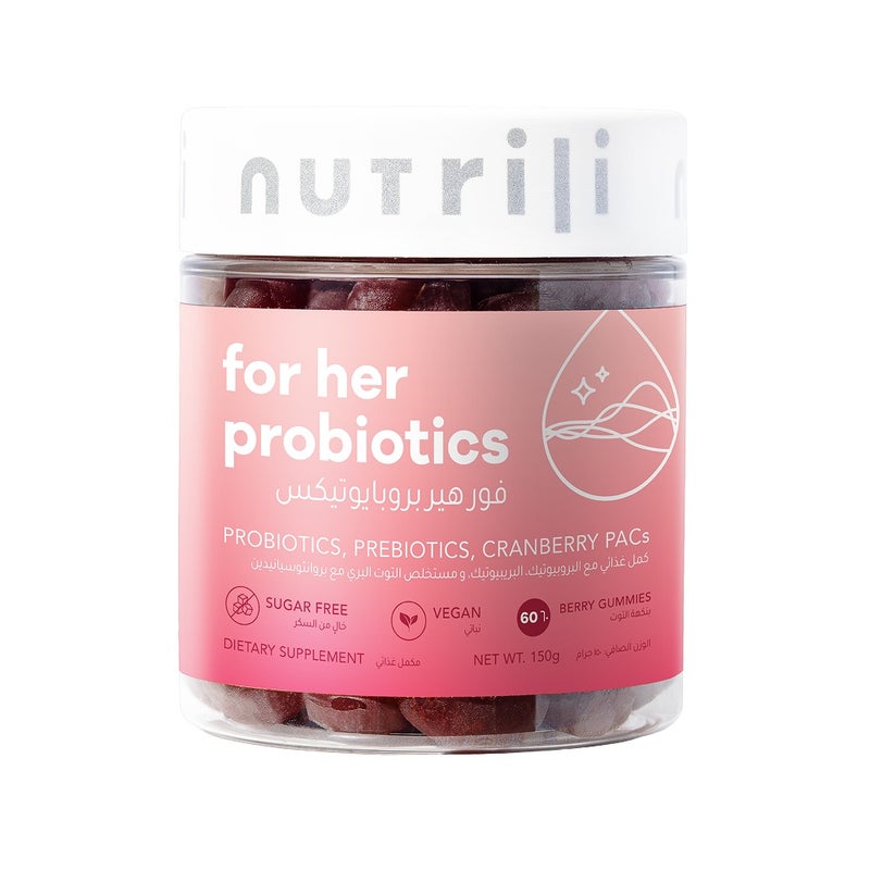 Nutrili For Her Probiotics & Prebiotics with Cranberry 60 Count - Image 1