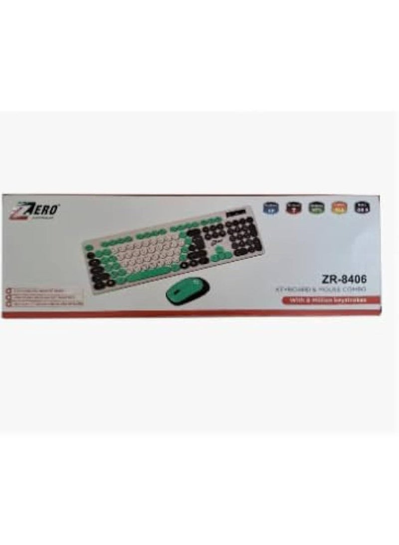 Zero ZR-8406 Wireless Keyboard + Mouse Combo English & Arabic - Image 2