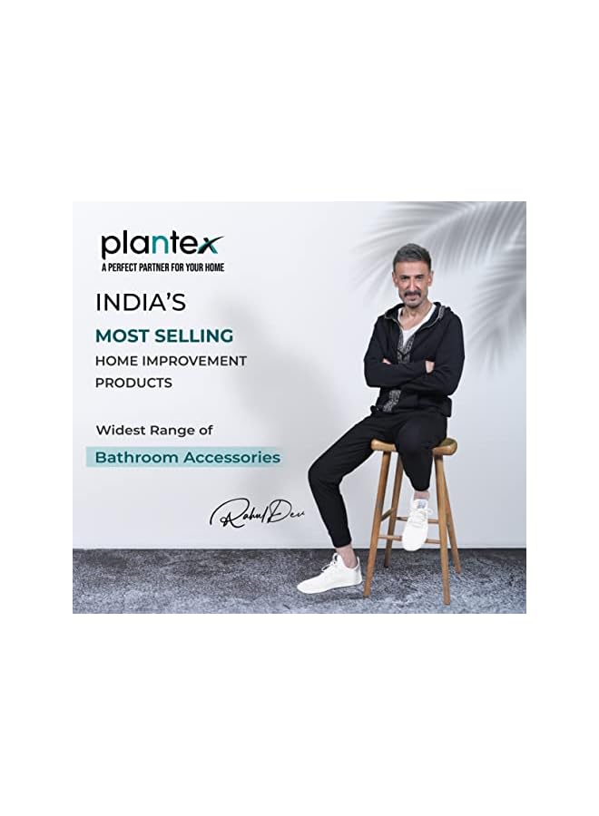 Raxoom Stainless Steel Bathroom Shelf/Rack with Towel Holder/Towel Hooks/Bathroom Accessories Wall-Mount (Chrome Finish) (2-Tier) - Image 4