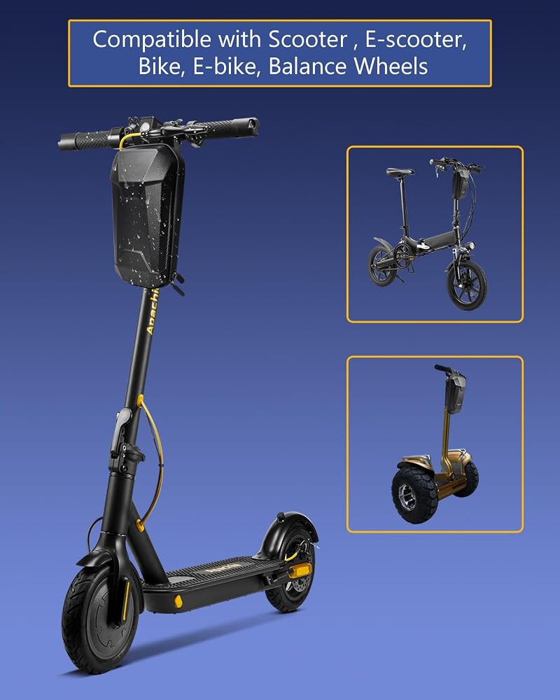 SYNAGY Scooter Storage Bag with USB Charging Port, Electric Scooter Handlebar Bags for Escooter, Electric Bike, Ebike, Waterproof Hard Shell, 4L - Image 5