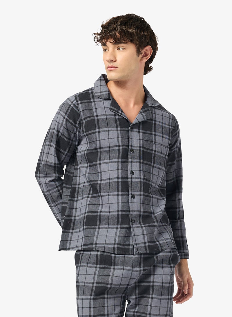 سفنتي فايف طقم بيجامة قميص وبنطلون - Image 3