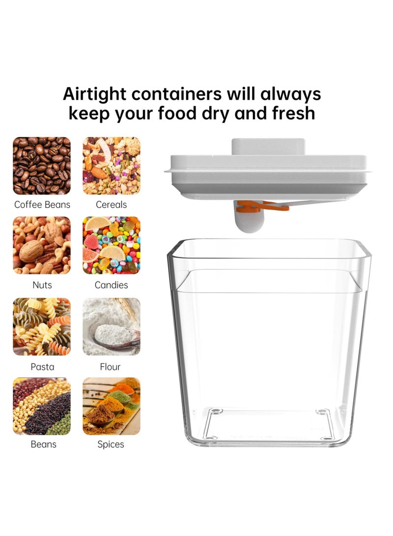 Pop-up Airtight Storage Container, Sealed Container for Storing Baby Milk Powder, Snack, Cereal, Fruit and Food -Durable On-the-Go Baby Formula Dispenser, Leak Proof Airtight Crisper, Portable Food Storage Container with Lid & Scraper - Image 2