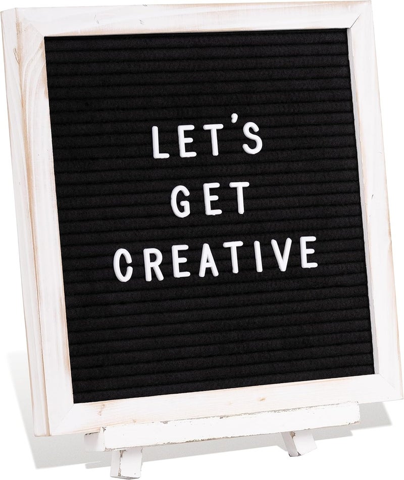 Destop Felt Letter Board with Stand,10x10 inch Changeable Letterboard and Message Board,Letter Board Sign Include 792PCS Precut Letters - Image 1