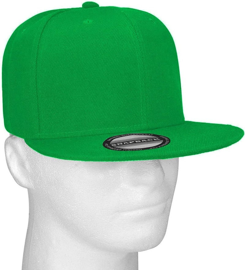 Falari Classic Snapback Hat Cap Hip Hop Style Flat Bill Blank Solid Color Adjustable Size - Image 5