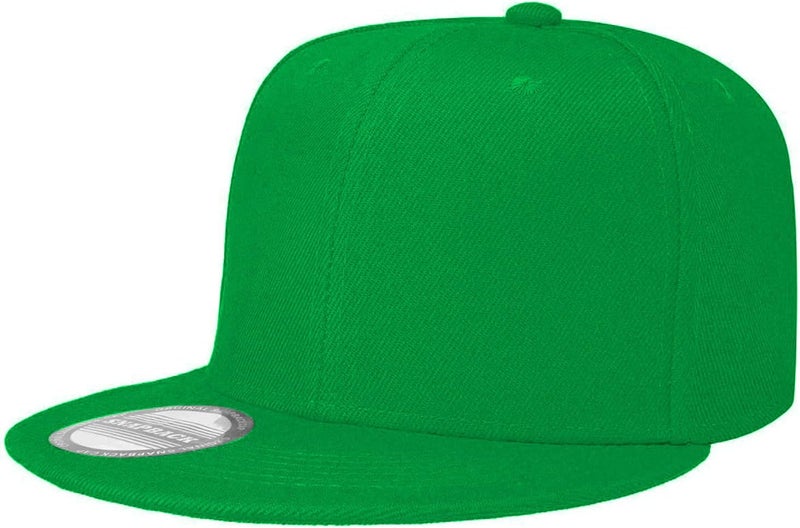 Falari Classic Snapback Hat Cap Hip Hop Style Flat Bill Blank Solid Color Adjustable Size - Image 1