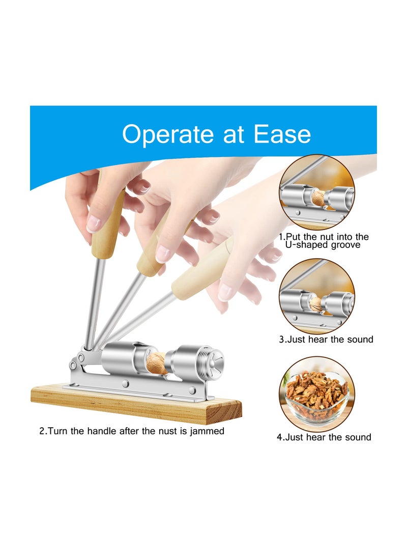 Excefore Nutcrackers for Nuts, Nut Crackers for Pecans, Heavy Duty Nut Cracking Tools, Adjustable Pecan Cracker Sheller, Pecan Nut Cracker Opener Tool for Walnuts Pecans Hazelnuts Almonds Brazil Nuts  - Image 4