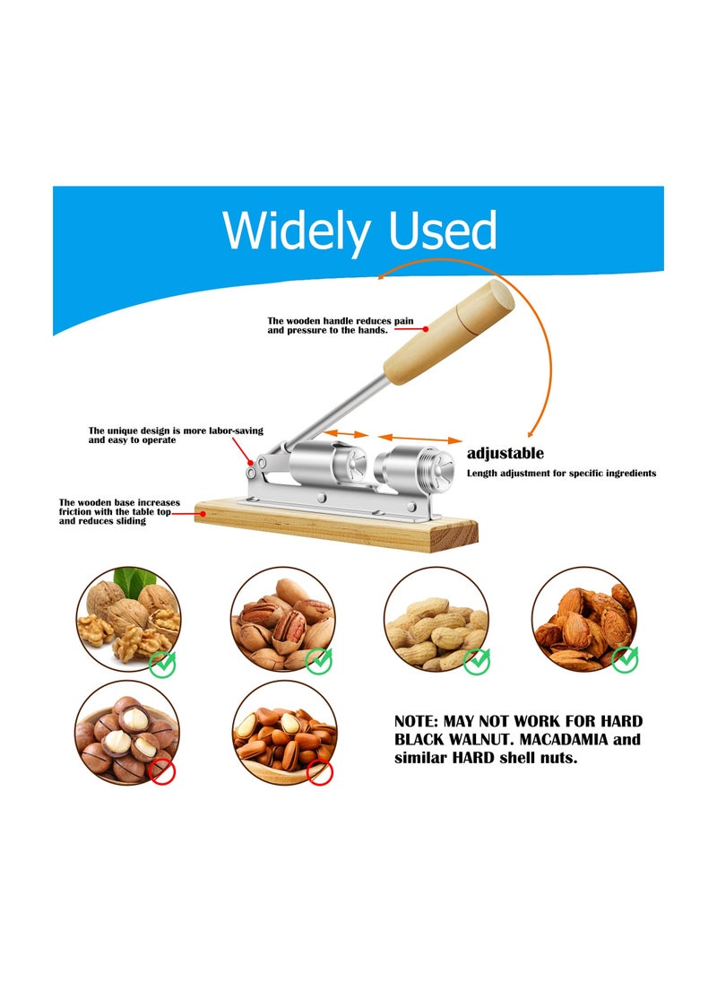 Excefore Nutcrackers for Nuts, Nut Crackers for Pecans, Heavy Duty Nut Cracking Tools, Adjustable Pecan Cracker Sheller, Pecan Nut Cracker Opener Tool for Walnuts Pecans Hazelnuts Almonds Brazil Nuts  - Image 3