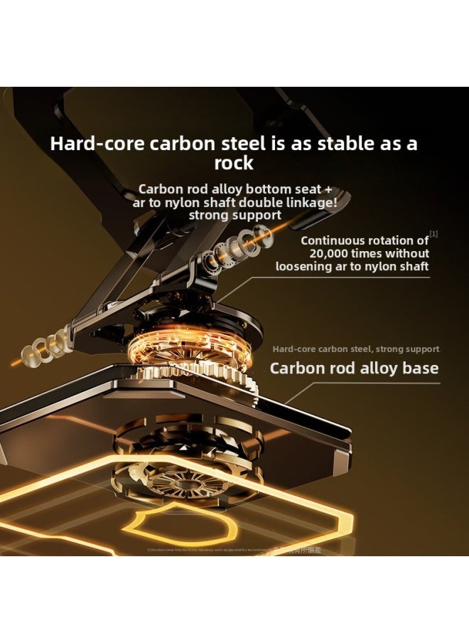 Generic - Notebook Bracket 360 ° Rotatable Folding Portable Heightened Heat Dissipation Aluminum Alloy Tablet PC Support Frame-Color:[weighted Flagship Model] [extreme Night Black] 360 Degree Rotation★high Quality Carbon Steel★double The Stability.-bj30 - Image 1