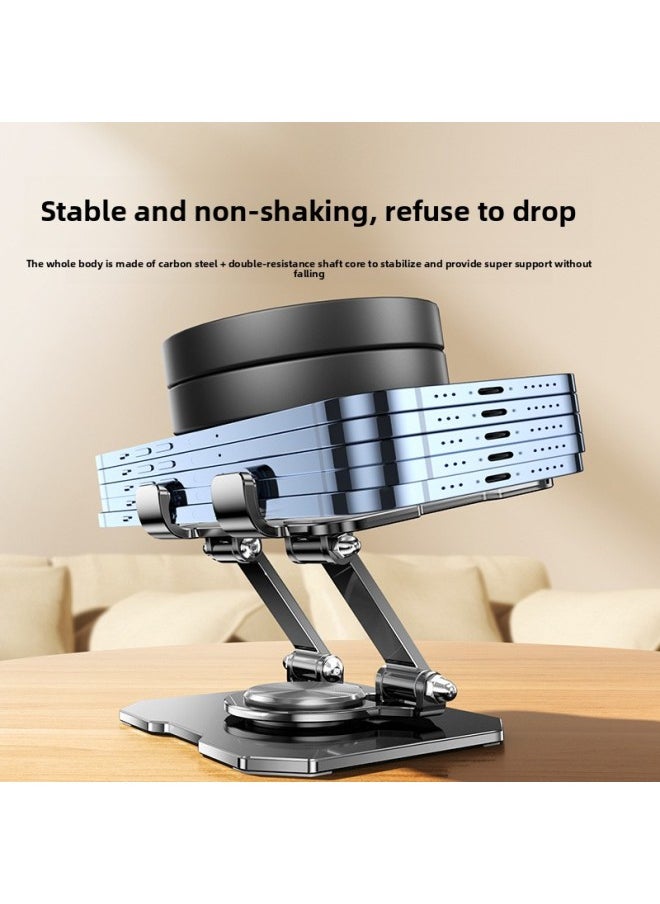Generic - Notebook Bracket 360 ° Rotatable Folding Portable Heightened Heat Dissipation Aluminum Alloy Tablet PC Support Frame-Color:[weighted Flagship Model] [extreme Night Black] 360 Degree Rotation★high Quality Carbon Steel★double The Stability.-bj30 - Image 1