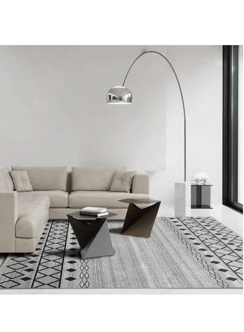 شاربدو سجادة مستطيلة ناعمة الملمس متعددة الألوان مقاس 160×230 سم - Image 2