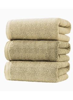 MAXQON Bath Towel - 100% Cotton 600 GSM Large Size (70x140cm) Highly Absorbent And Super Durable, Color Beige  - Image 5