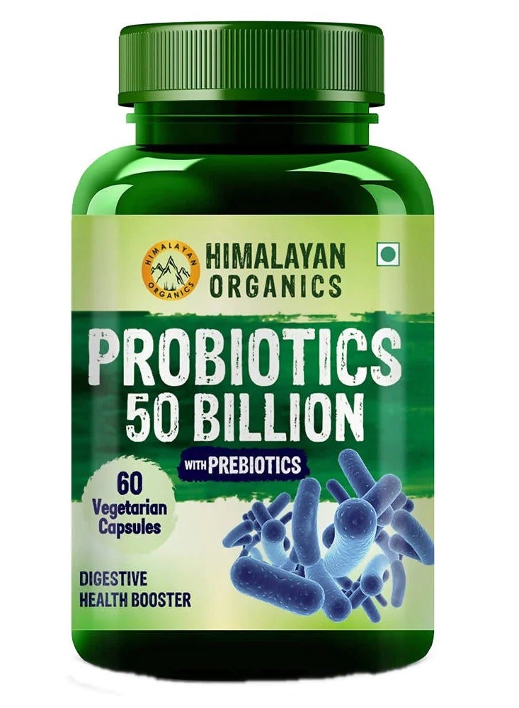 Himalayan Organics Probiotics Supplement 50 billion Prebiotics Capsules - 60 Capsules - Image 1