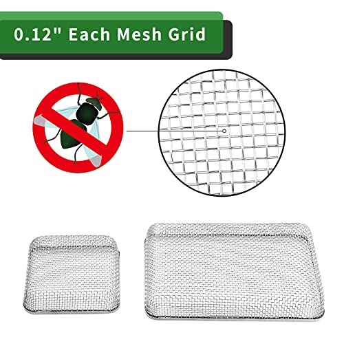 RVGUARD RV Flying Insect Screen for RV Water Heater Vent Cover Protects from Insects Stainless Steel Mesh with Installation Tool and Silicone Rubber 2 Pack(4.5 x 4.5 x 1.3 Inch)(8.5 x 6 x 1.3 Inch) - Image 4
