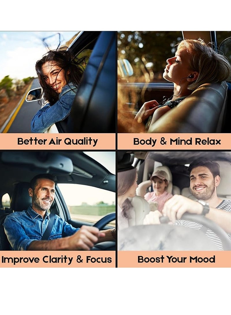 BLACK ODOR Jasmine & Honey Peach Air Freshener Combo for Car Home Office Dashboard Cup Holder Natural Essential Oil Gel Fragrance Long Lasting Odor Eliminator Spill Proof Non Toxic All Weather Aroma Freshener Pack of 2 Pcs Set - Image 5