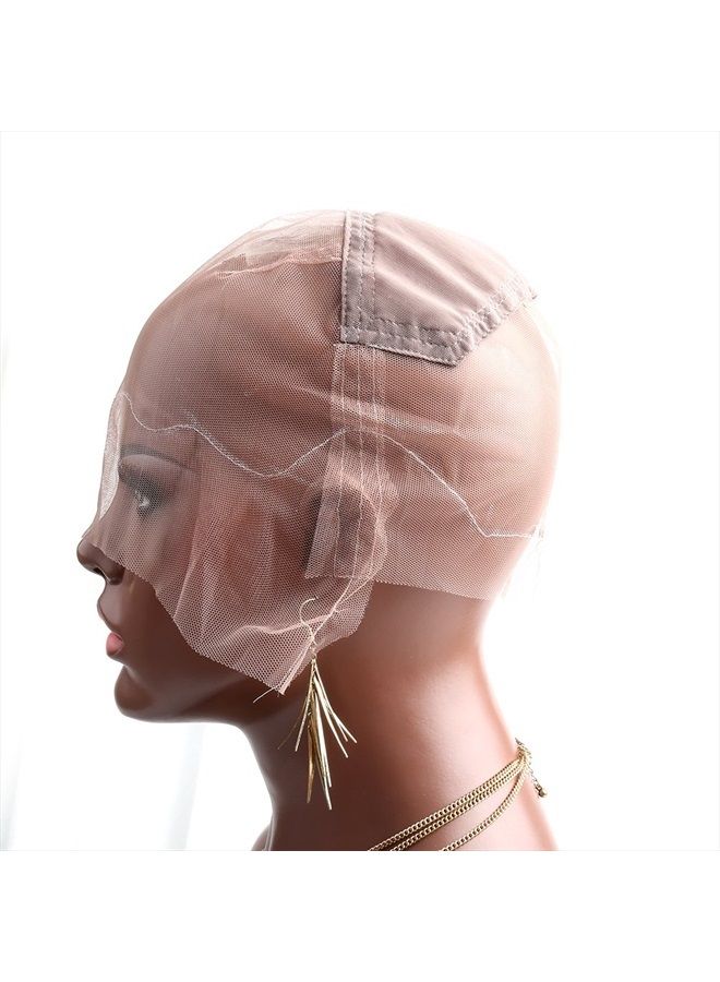 Bella Hair Full Lace Wig Cap with Stretch Panel at Crown for Black Women Making Wigs (Medium Size Cap) - Image 1
