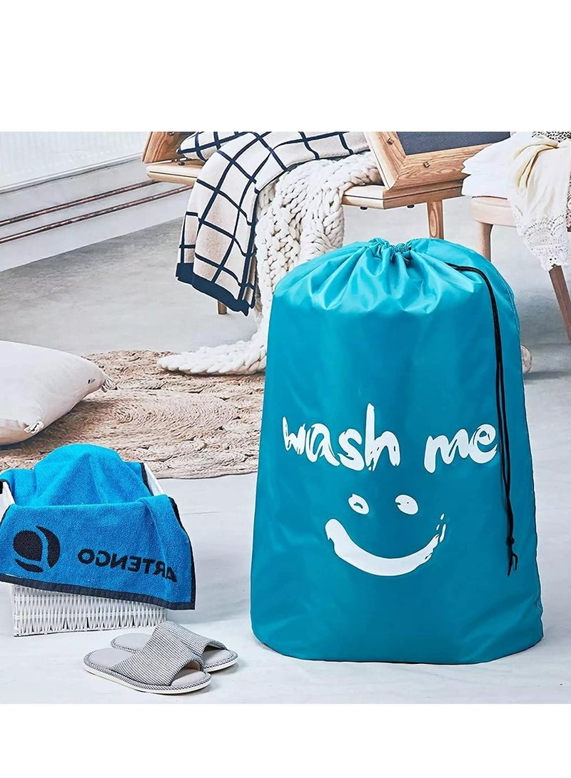 Rubik Wash Me Laundry Bag, Extra Large Machine Washable Travel Dirty Clothes Storage Organizer Basket Drawstring Closure 100 x 69cm - Image 2