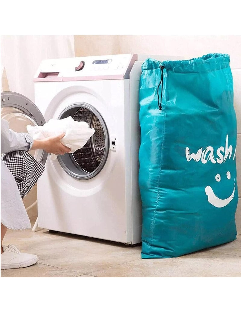 Rubik Wash Me Laundry Bag, Extra Large Machine Washable Travel Dirty Clothes Storage Organizer Basket Drawstring Closure 100 x 69cm - Image 5