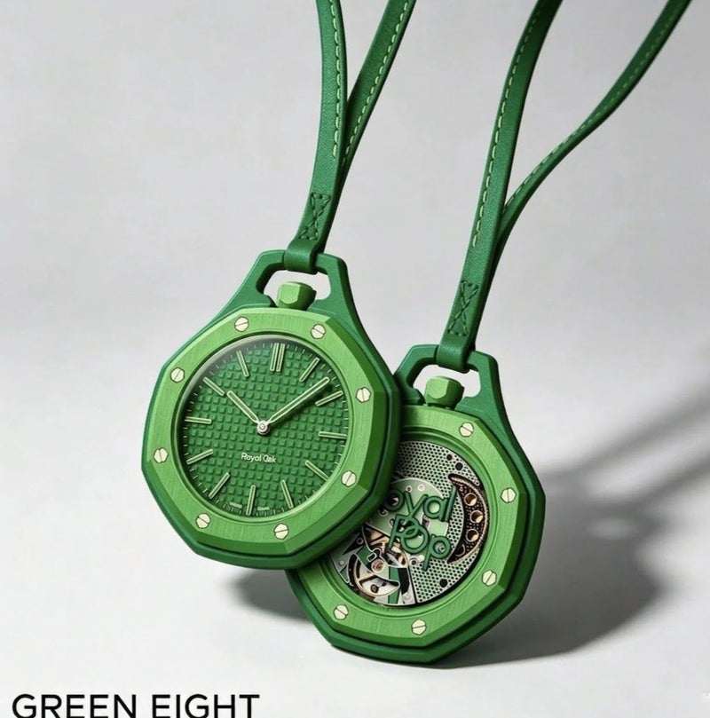 Regal Pop green eight Unisex Trendy Quartz Watch with Lanyard – Stylish and Lightweight Design – Green