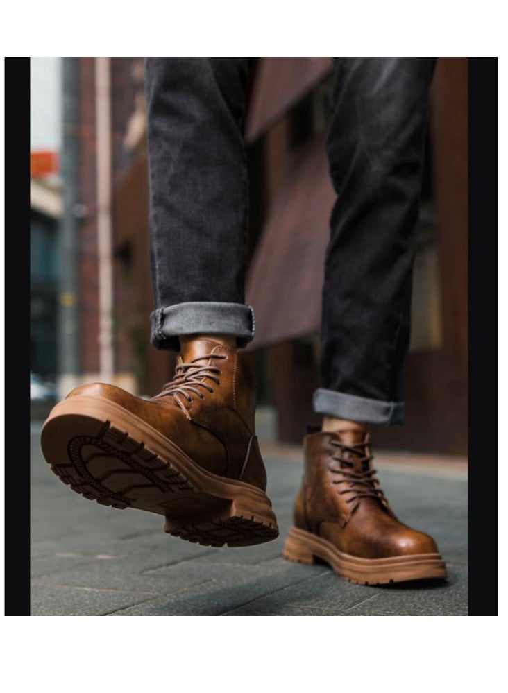 KUYING New Men's Casual Leather Boots - Image 2