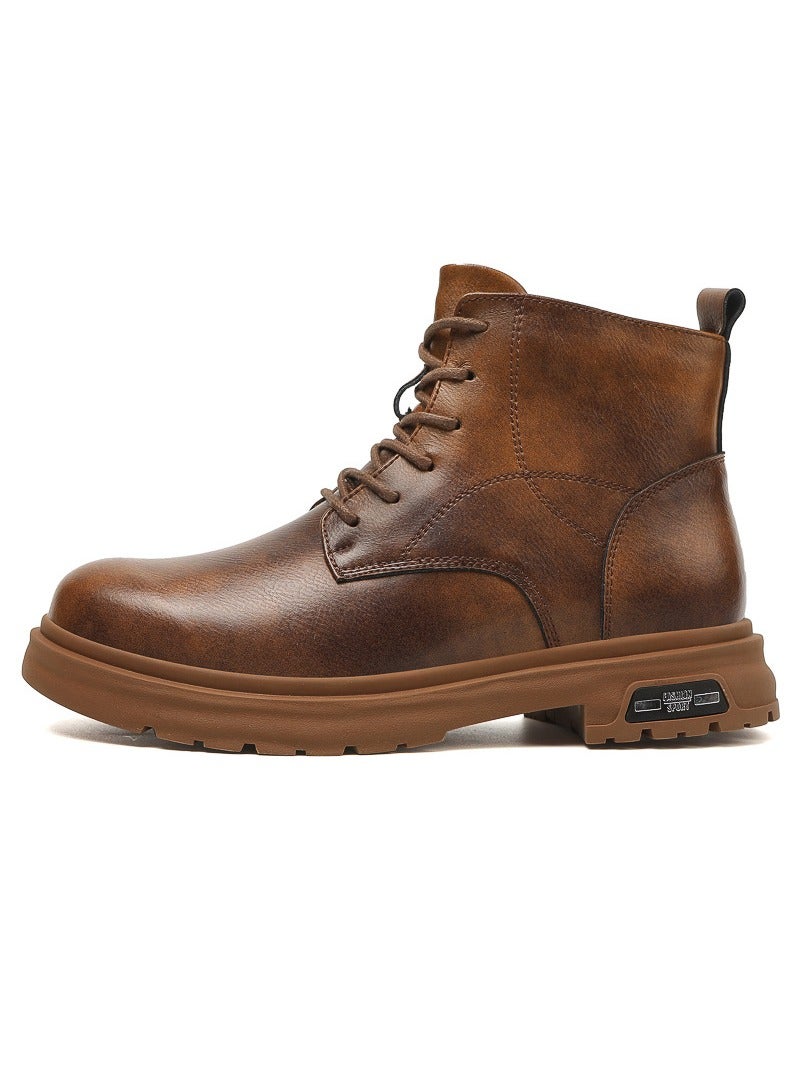 KUYING New Men's Casual Leather Boots - Image 1