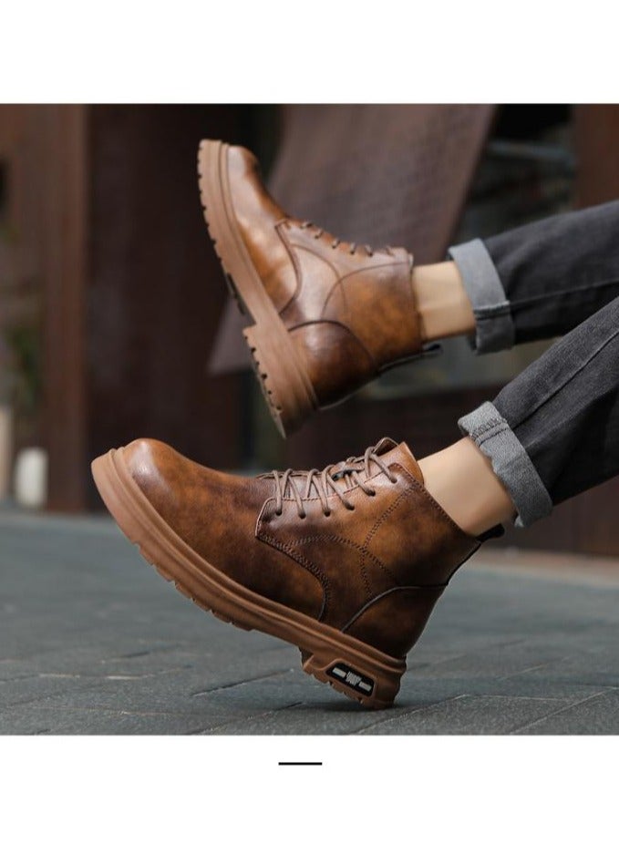 KUYING New Men's Casual Leather Boots - Image 3