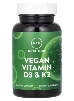 MRM Nutrition, Vegetarian Vitamin D3 & K2, 62.5 mcg (2,500 IU), 60 Veggie Capsules